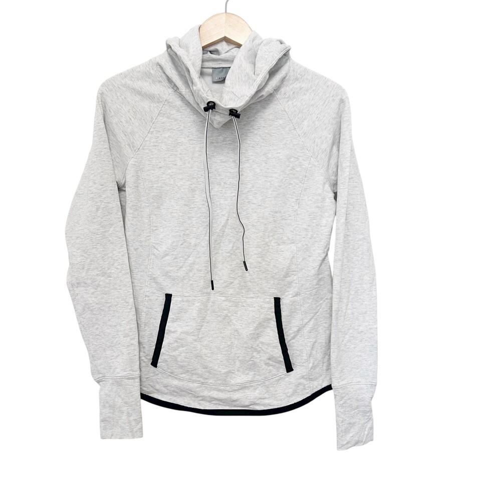 Athleta Light Gray Sentry Hoodie Sweatshirt Sz XS
